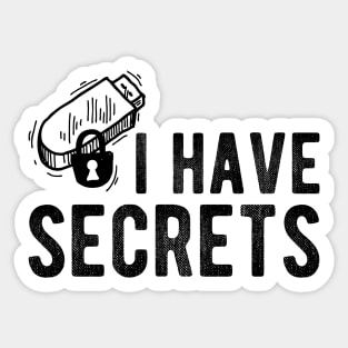 USB I Have Secrets Sticker